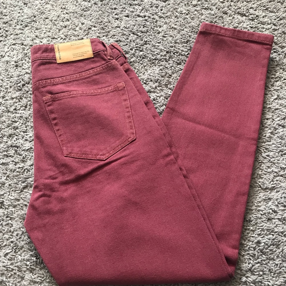 Frank & Oak Red Stevie Jeans